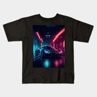 Underground Velocity Sports Car Kids T-Shirt